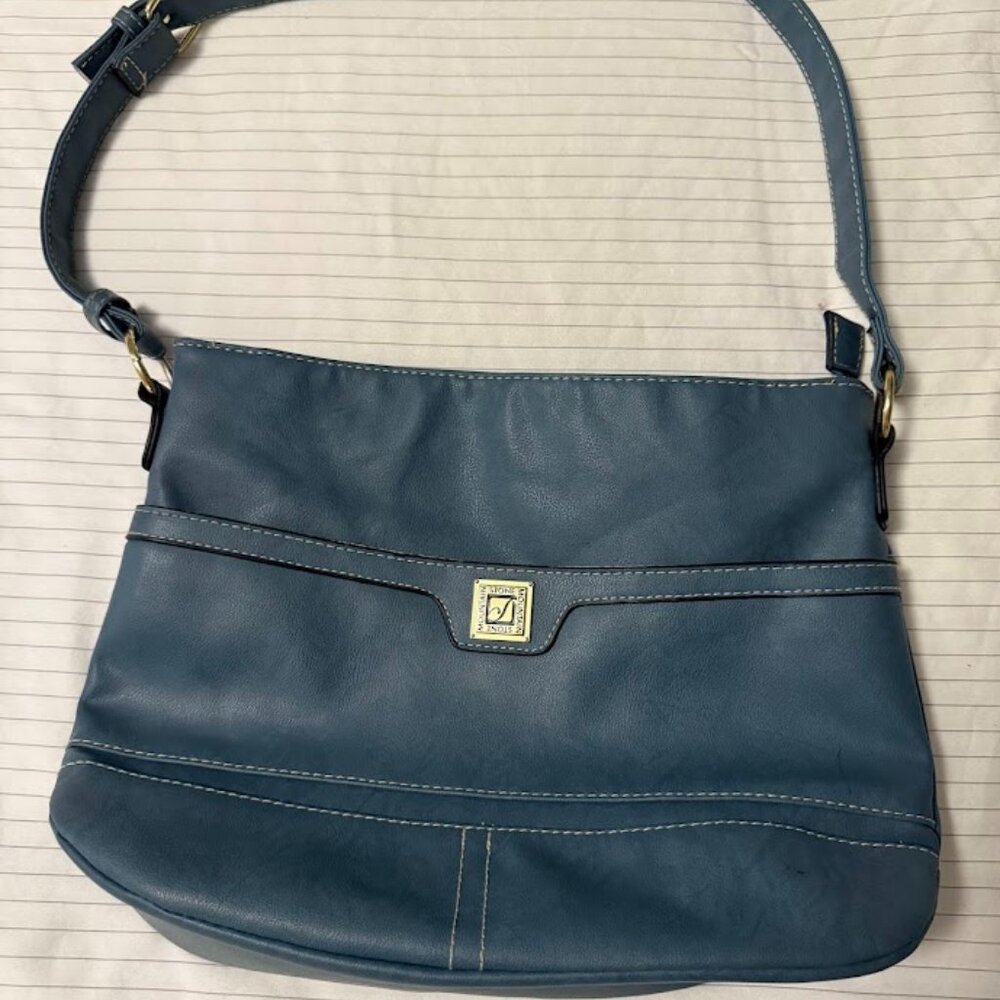 Stone‎ Mountain LEATHER Vintage Stone Shoulder Bag